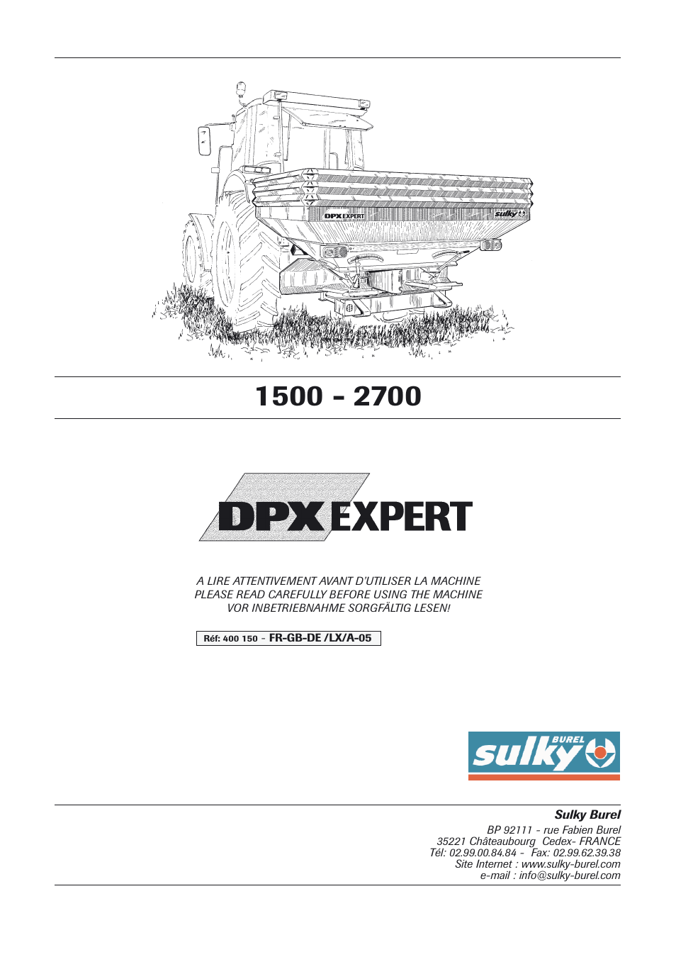 Sulky DPX Expert User Manual | 76 pages