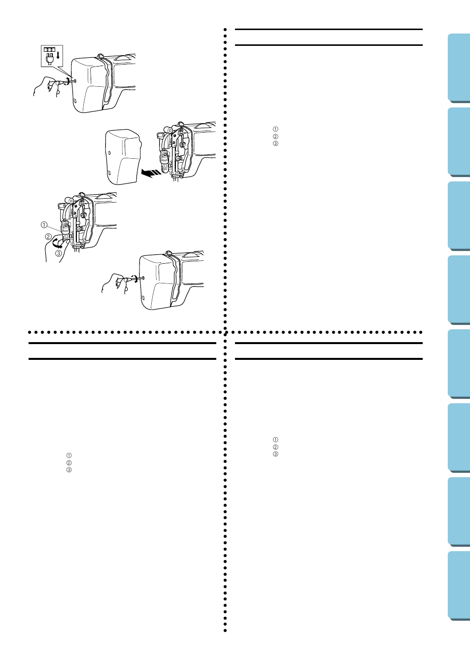 Maintenance, Changing the bulb, Cambio de la bombilla | Sostituzione della lampadina, Ac b d | Brother XL5020 User Manual | Page 70 / 82