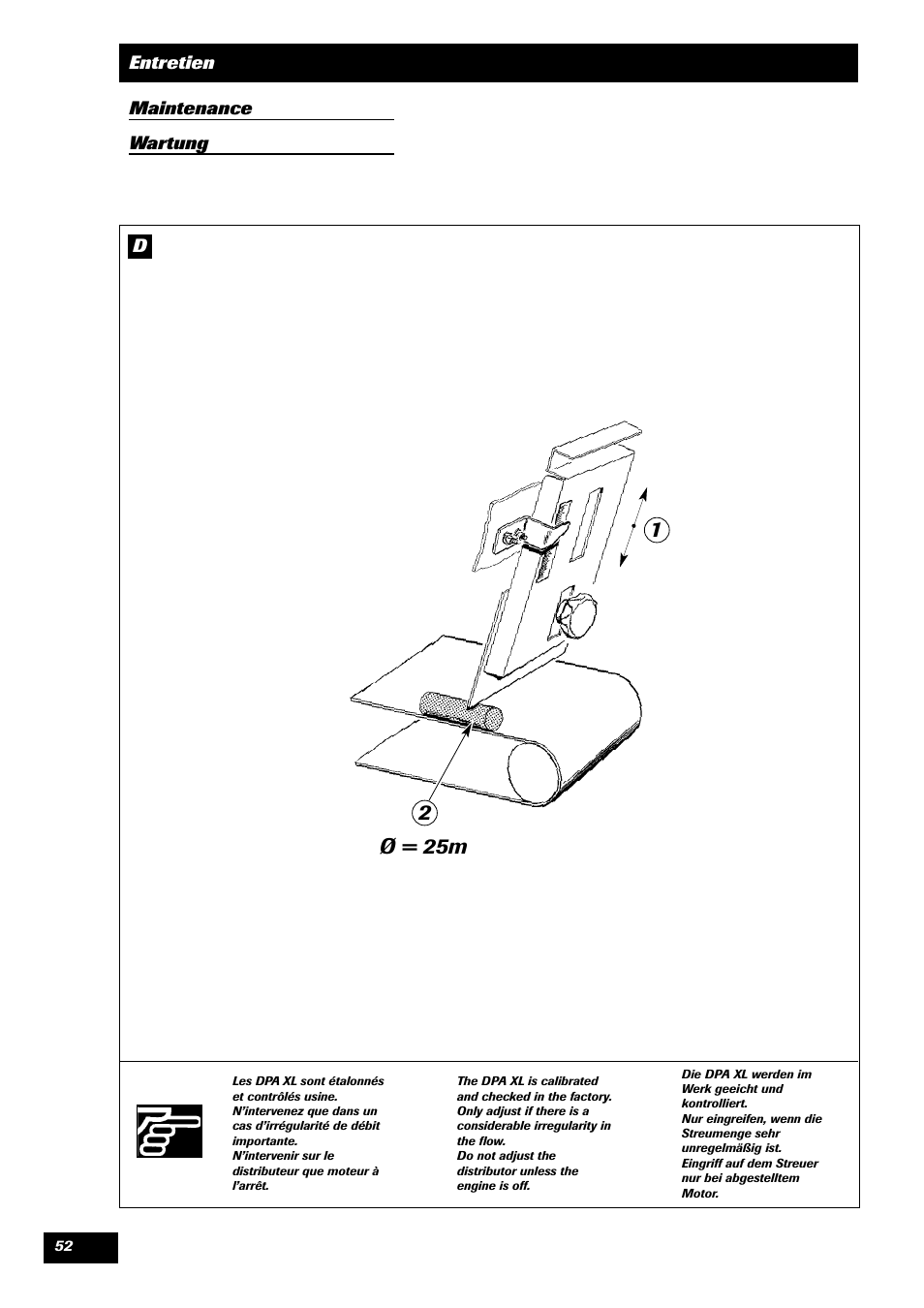 12 ø = 25m | Sulky DPA - XL User Manual | Page 54 / 90