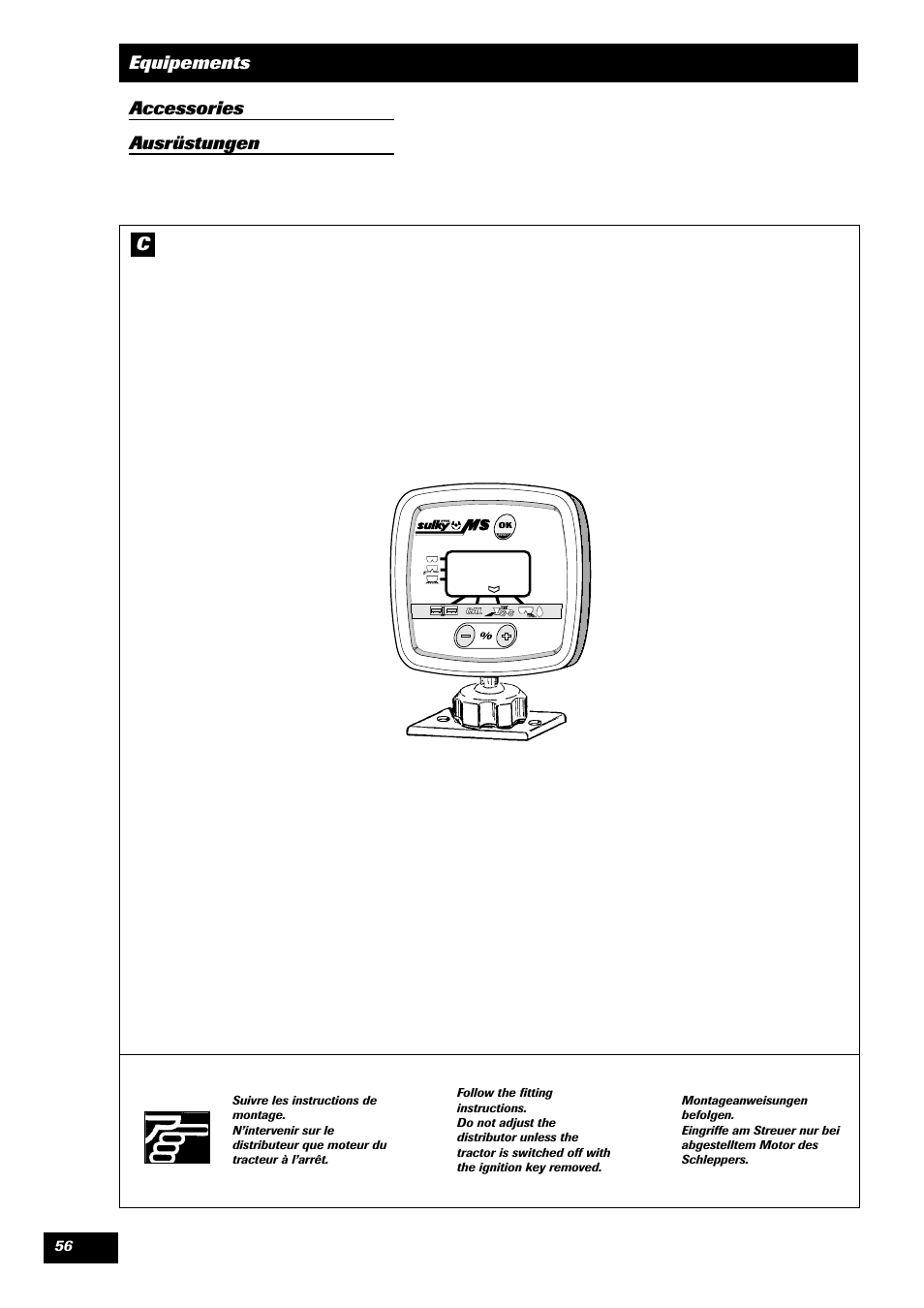 Equipements accessories ausrüstungen | Sulky DPA - XL User Manual | Page 58 / 90