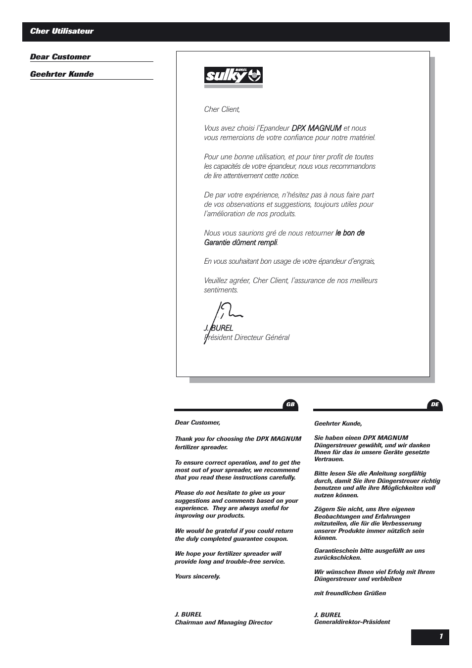 Sulky DPX User Manual | Page 2 / 76