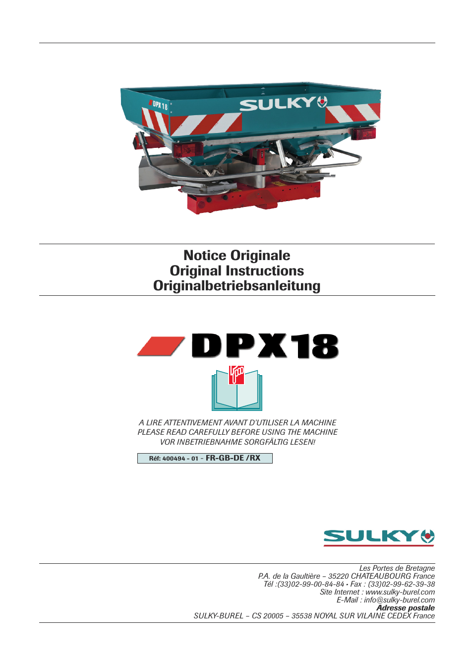 Sulky DPX 18 User Manual | 91 pages