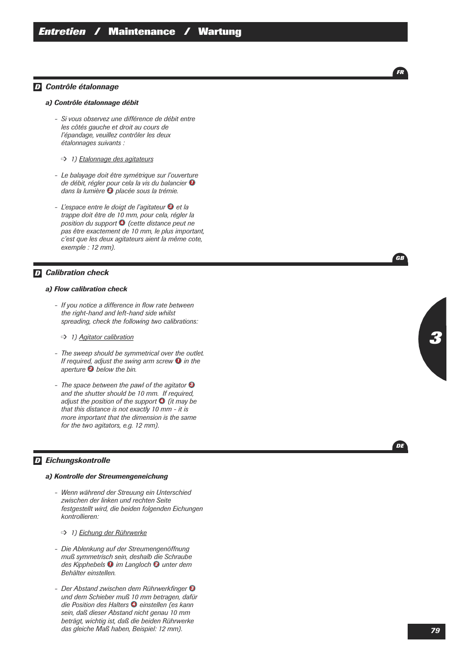 Entretien / maintenance / wartung | Sulky DPX 18 User Manual | Page 81 / 91