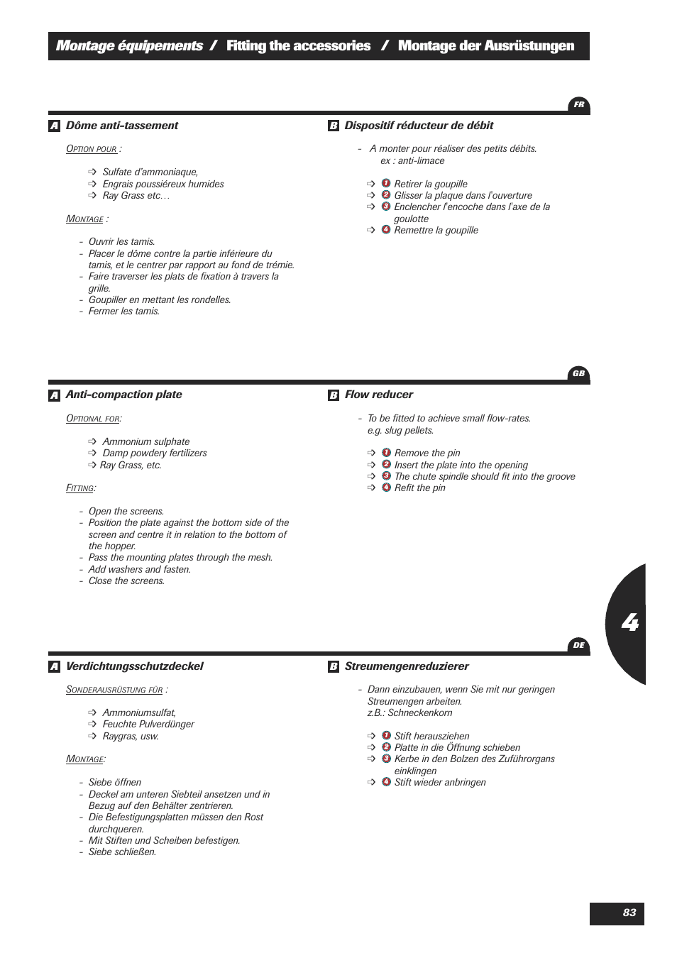 Sulky DPX 18 User Manual | Page 85 / 91