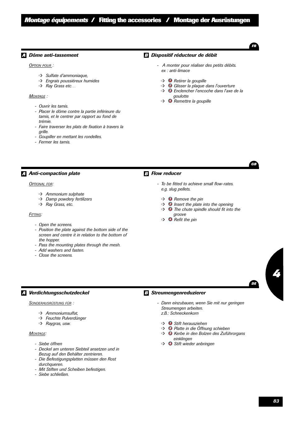 Sulky DPX 24 User Manual | Page 85 / 91