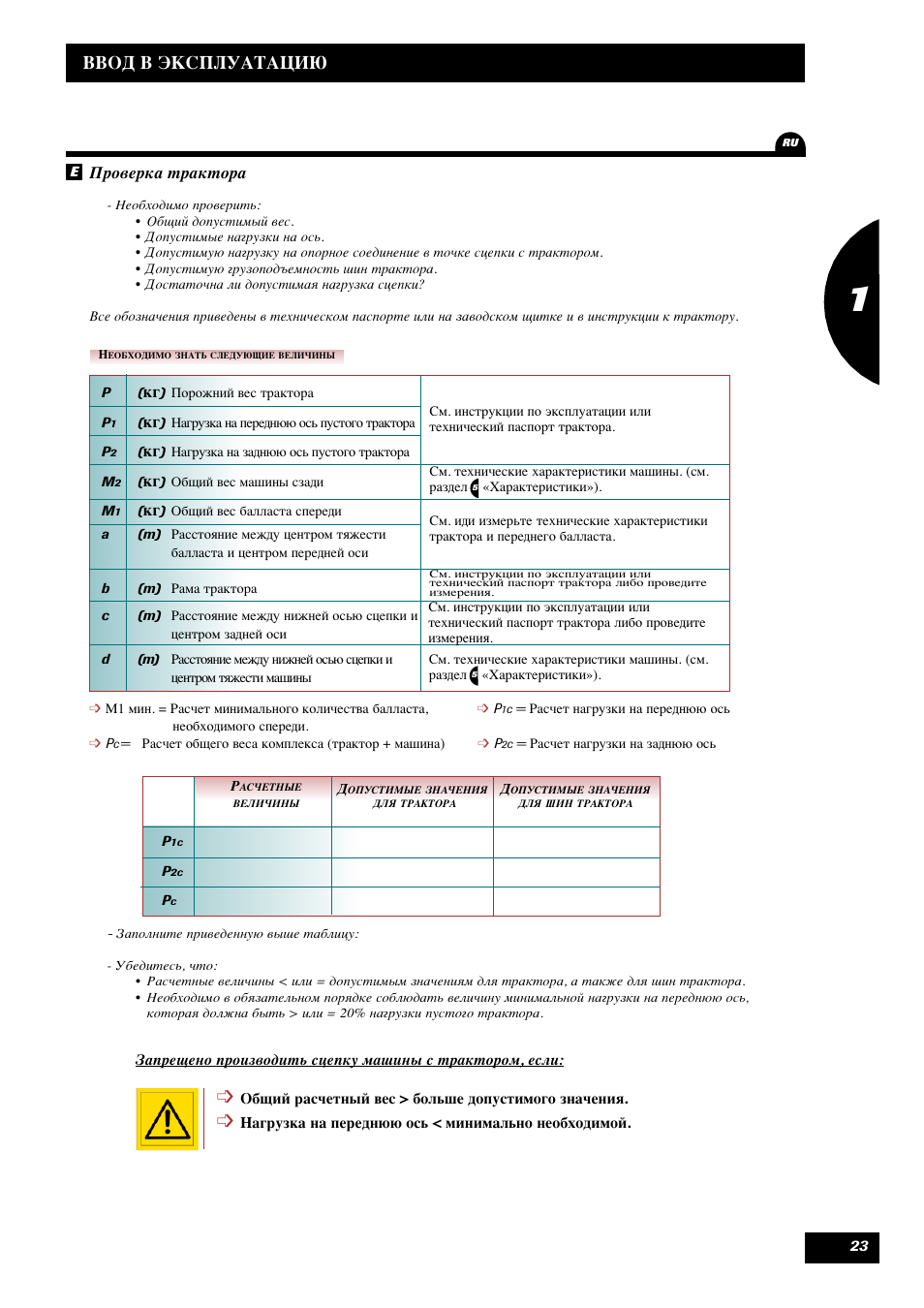 Ввод в эксплуатацию 1 | Sulky DPX 28 User Manual | Page 25 / 95