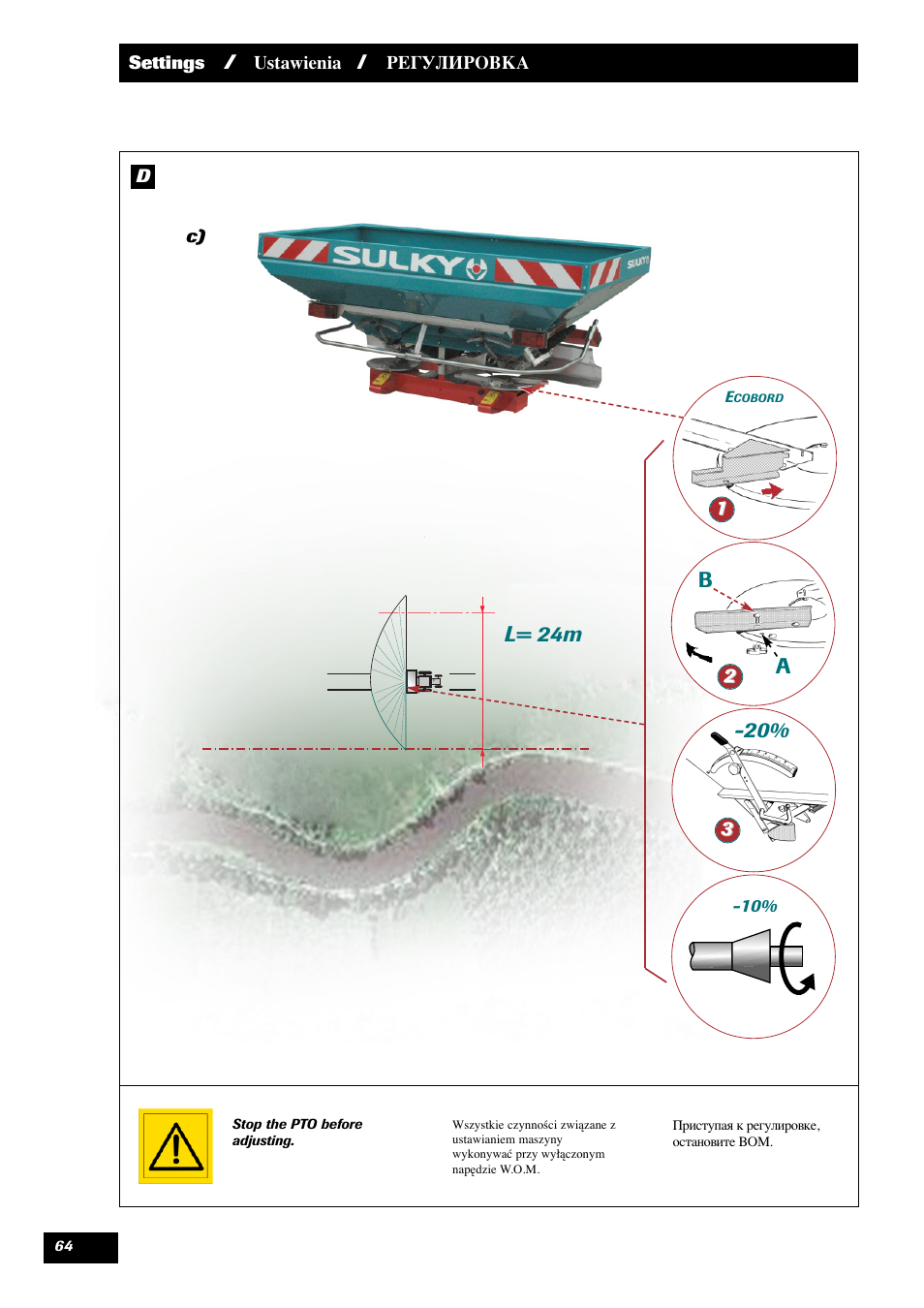 L= 24m | Sulky DPX 28 User Manual | Page 66 / 95