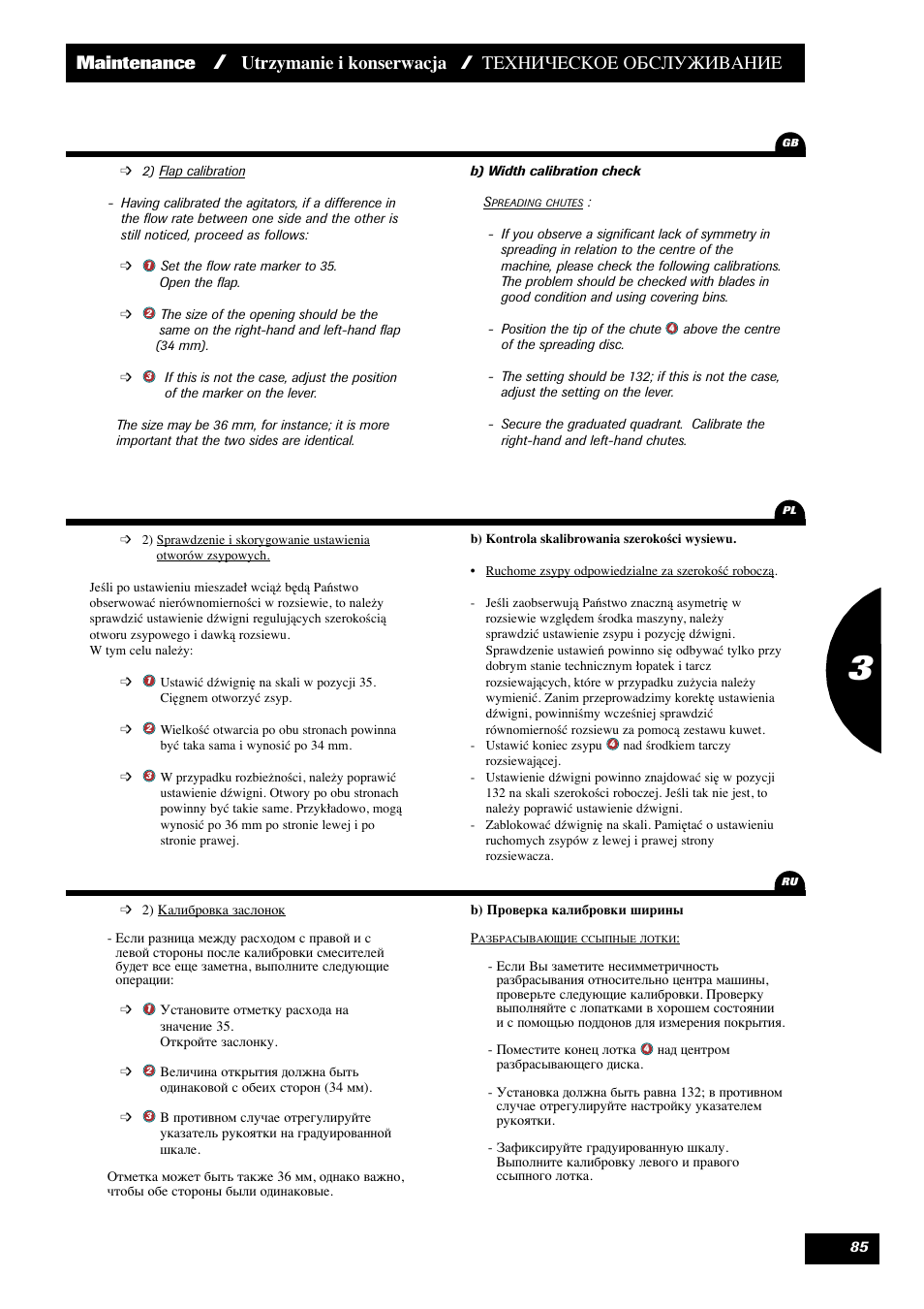 Maintenance | Sulky DPX 28 User Manual | Page 87 / 95