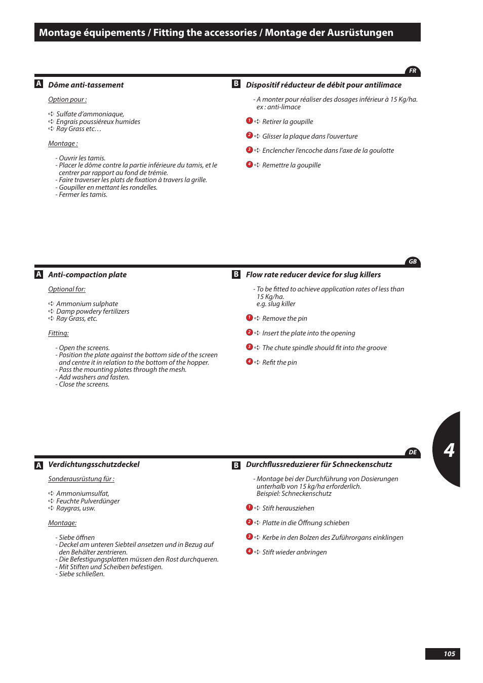 Sulky DX20-30 User Manual | Page 105 / 117