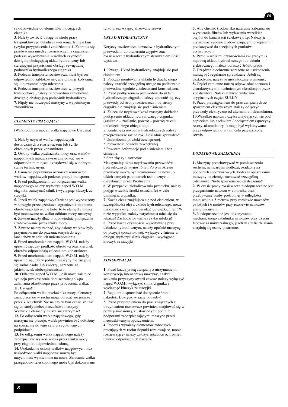 Sulky X 36 User Manual | Page 10 / 102