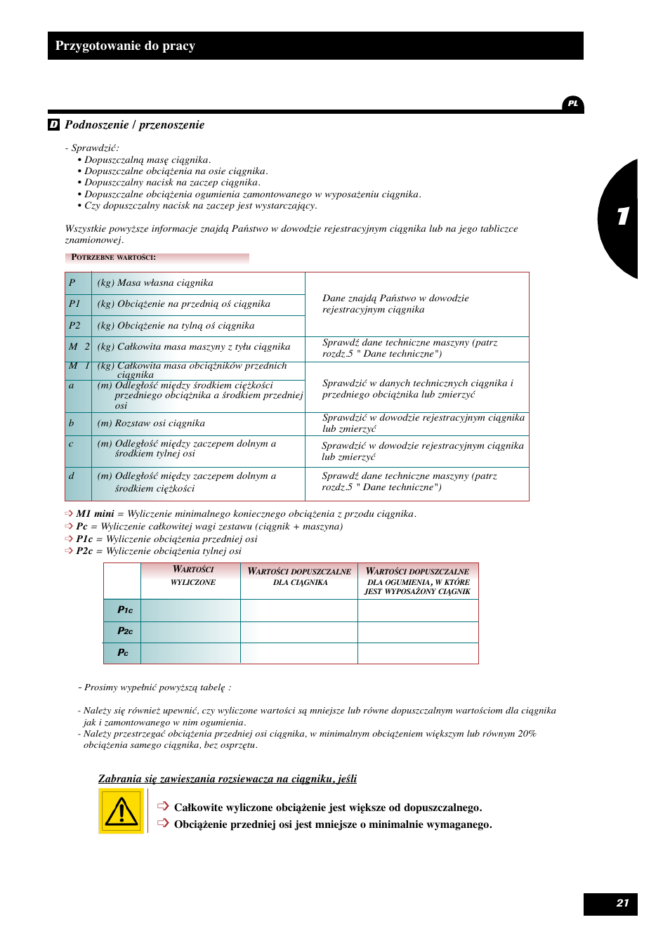 Przygotowanie do pracy 1 | Sulky X 36 User Manual | Page 23 / 102