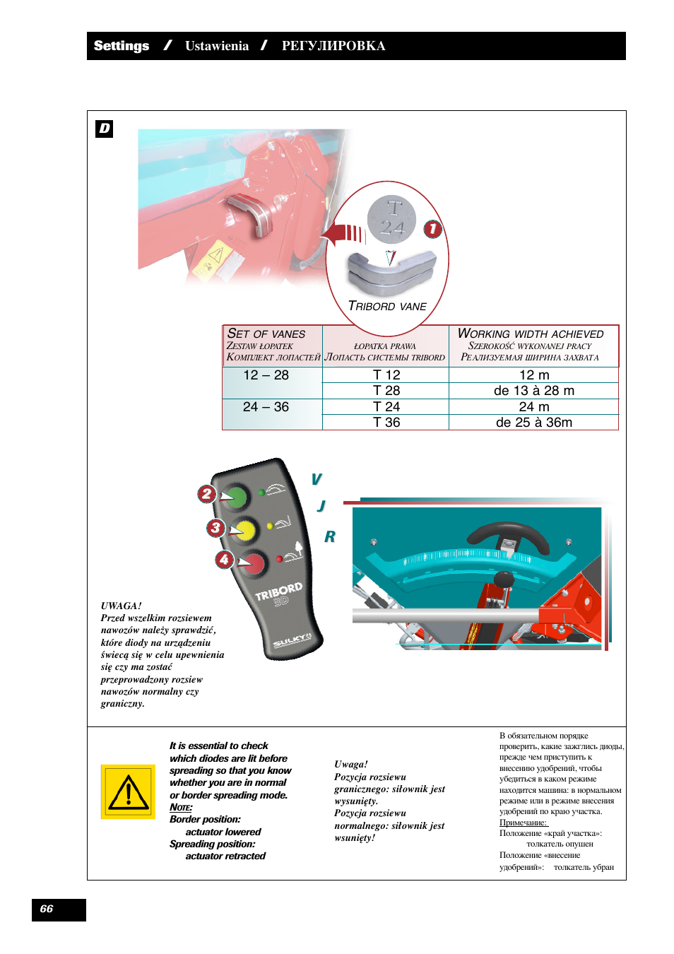 Vj j r r | Sulky X 36 User Manual | Page 68 / 102