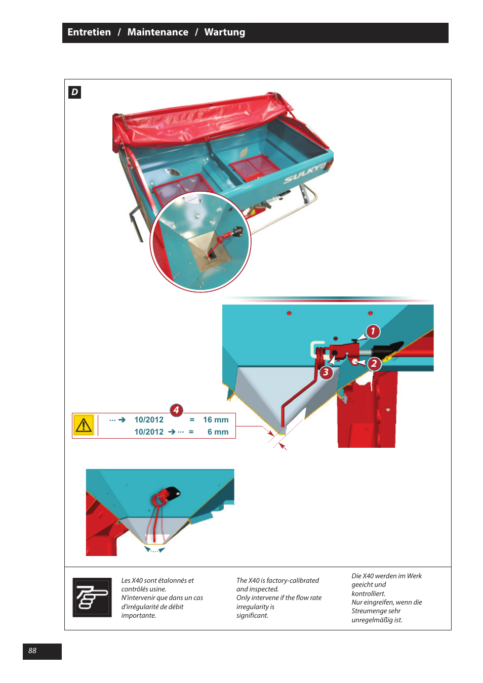 Sulky X 40 User Manual | Page 90 / 105