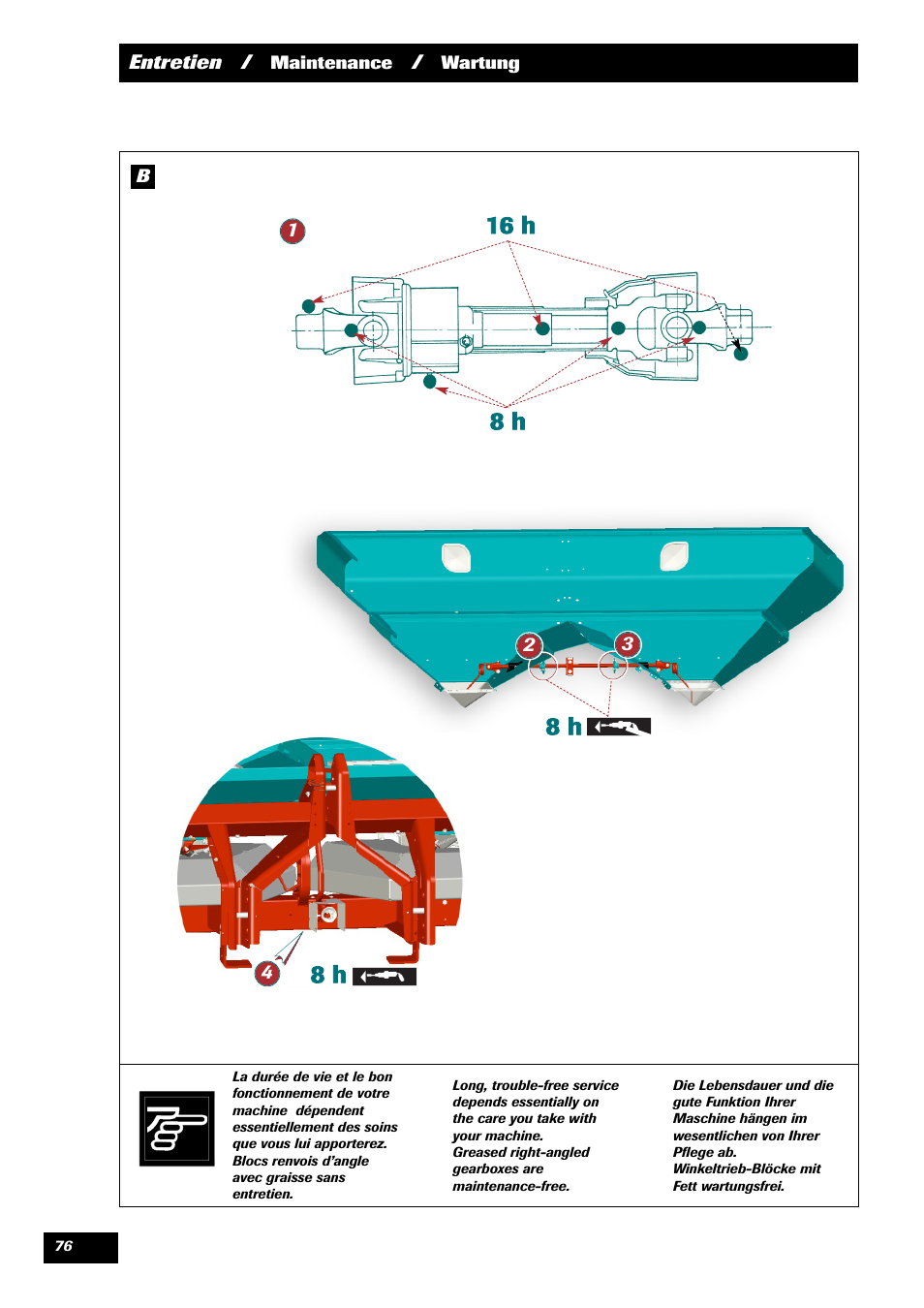 16 h 8 h 8 h | Sulky X 44 User Manual | Page 78 / 95