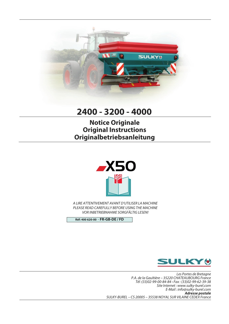 Sulky X 50 User Manual | 103 pages