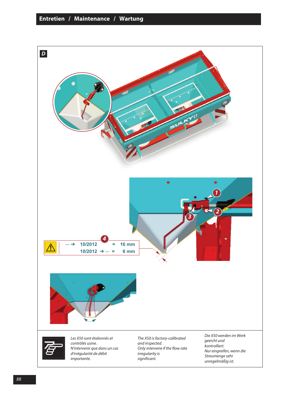 Sulky X 50 User Manual | Page 90 / 103