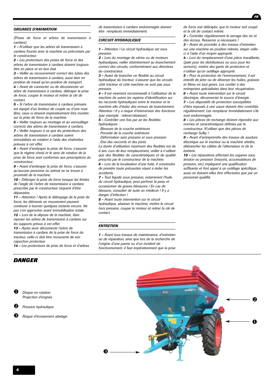 Danger | Sulky DPA XLT User Manual | Page 5 / 102