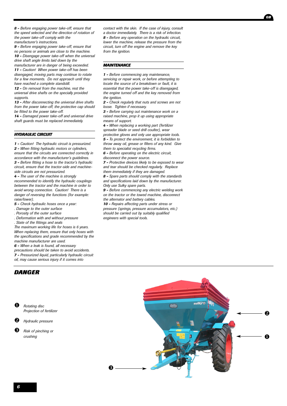 Danger | Sulky DPA XLT User Manual | Page 7 / 102