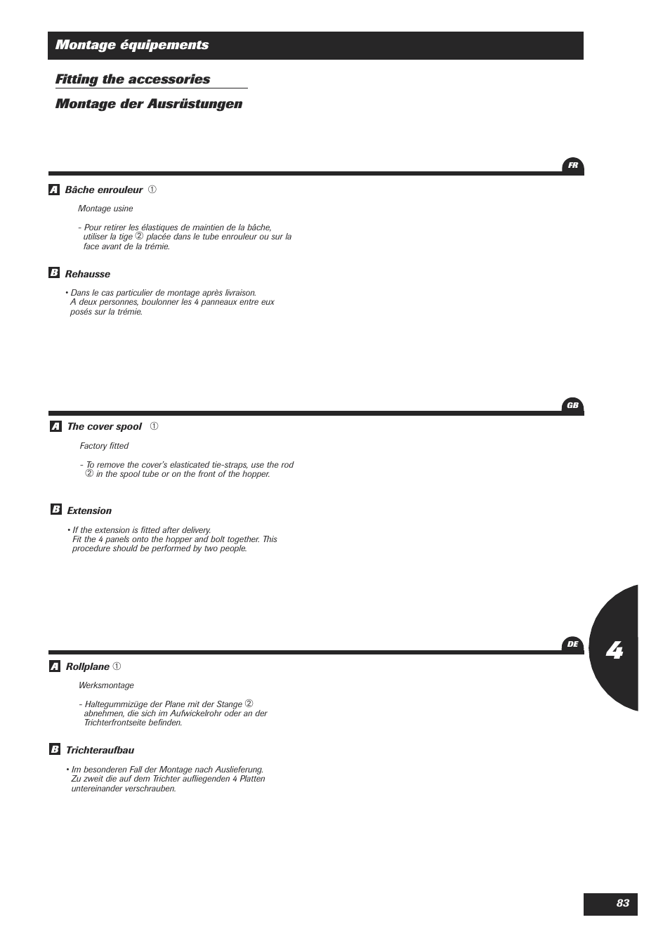 Sulky DPA Polyvrac mecanical User Manual | Page 85 / 93