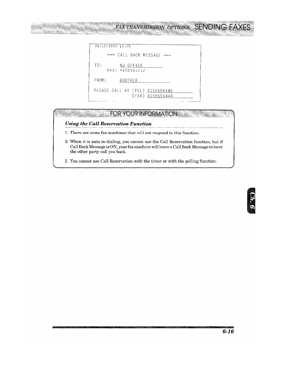 Sending faxes | Brother Fax 980 M User Manual | Page 49 / 88