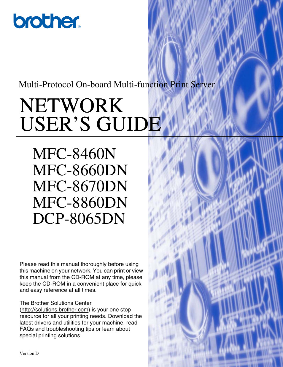 Brother DCP 8065DN User Manual | 112 pages