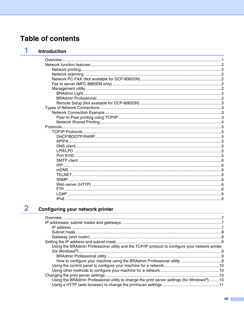 Brother DCP 8065DN User Manual | Page 8 / 112