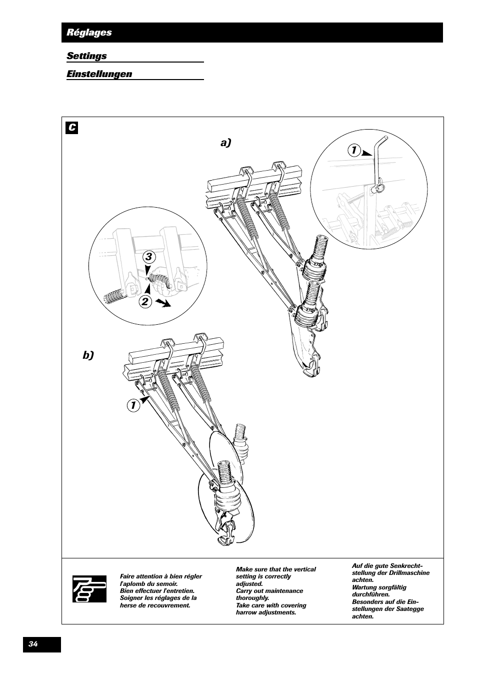 A) b) 1 1 3 2 | Sulky Master 3 User Manual | Page 35 / 96