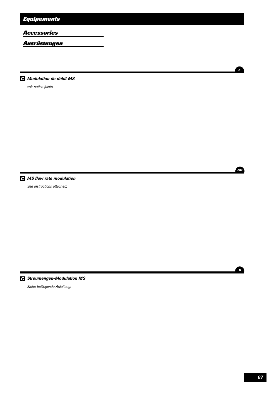 Equipements accessories ausrüstungen | Sulky Master 3 Compact User Manual | Page 68 / 102