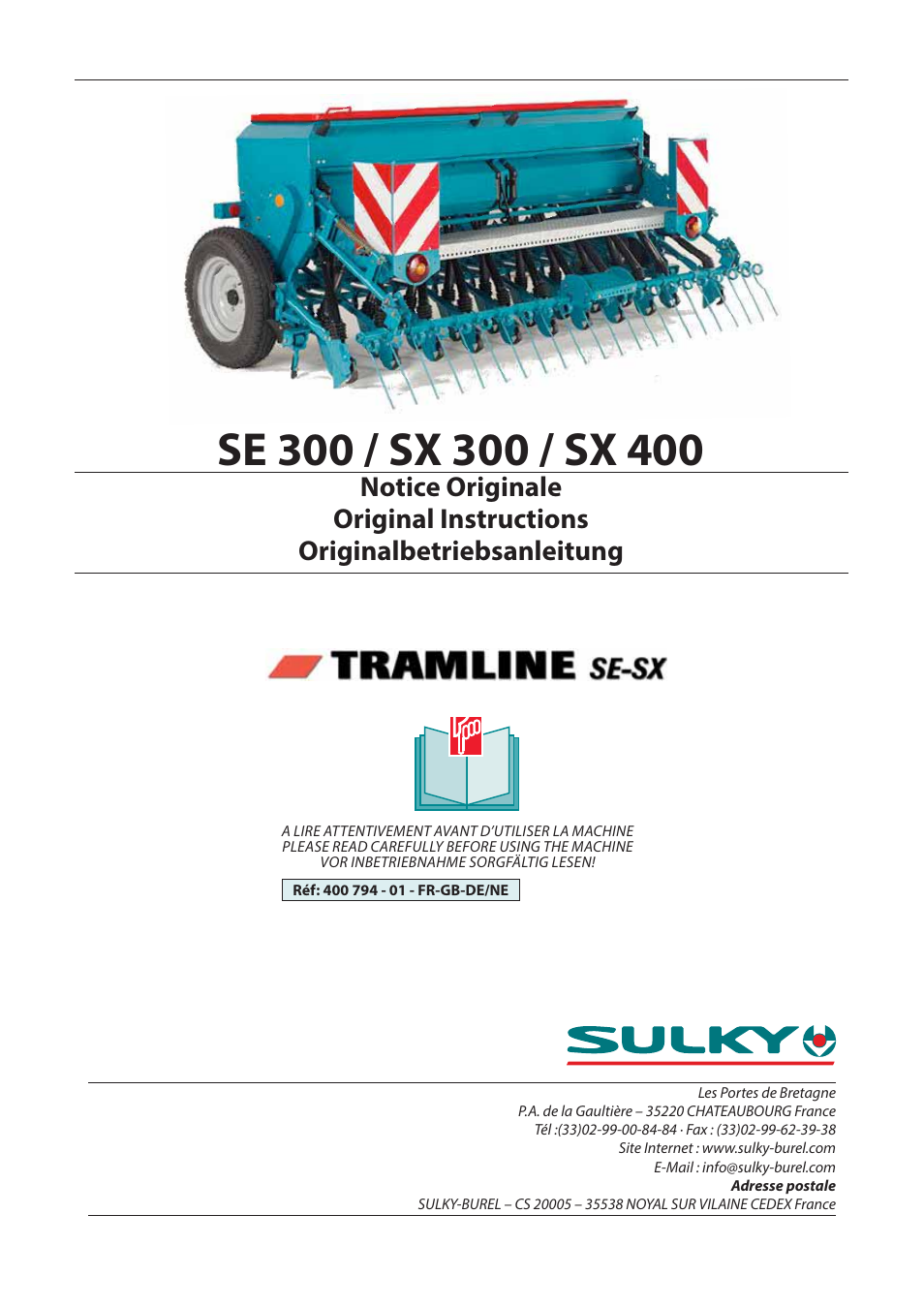 Sulky Tramline SX > 03/2014 User Manual | 117 pages