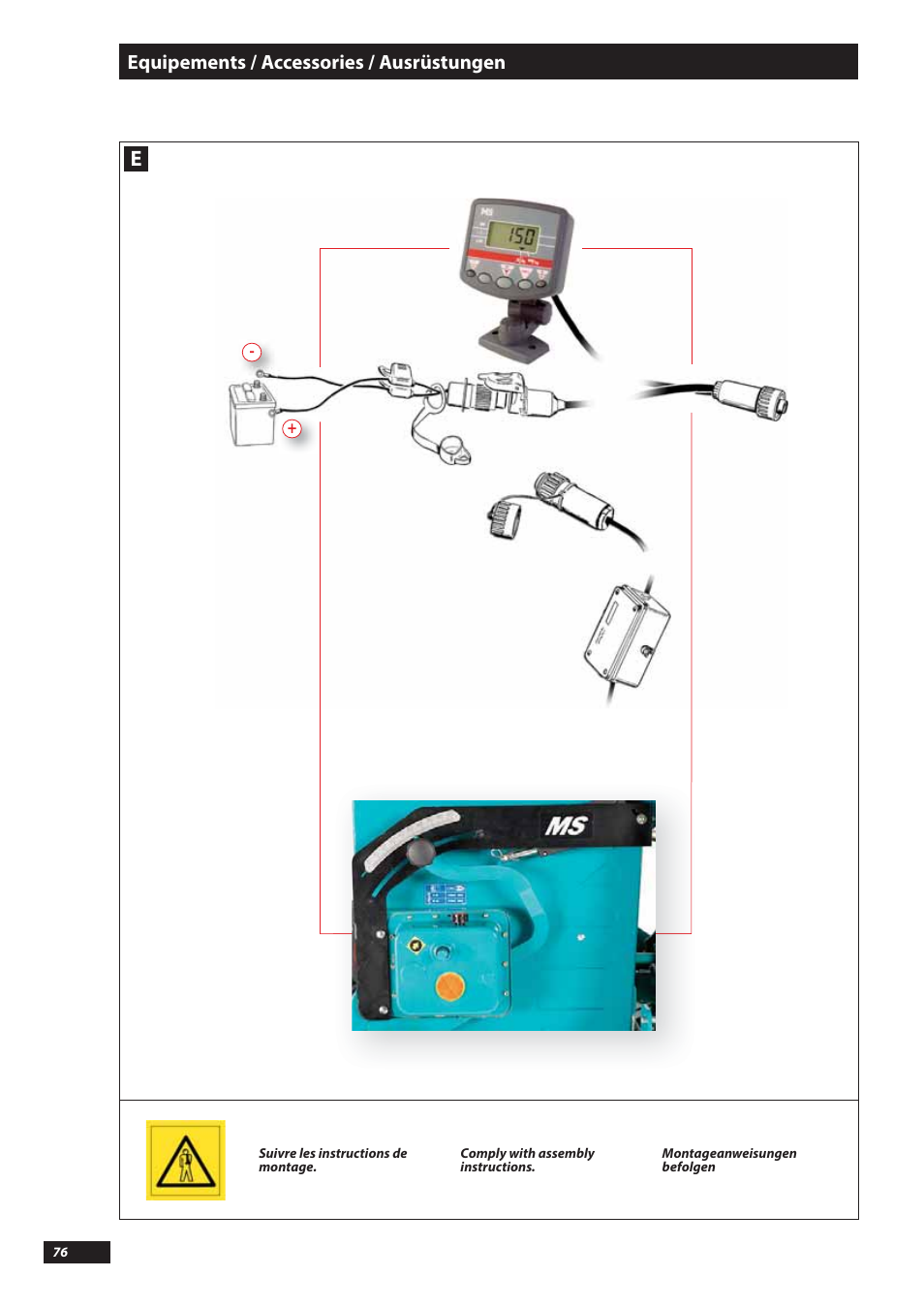 Equipements / accessories / ausrüstungen | Sulky Tramline SX > 03/2014 User Manual | Page 78 / 117