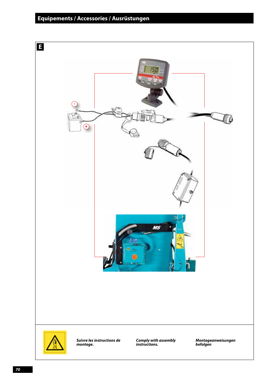 Equipements / accessories / ausrüstungen | Sulky Tramline CX > 03/2014 User Manual | Page 72 / 107
