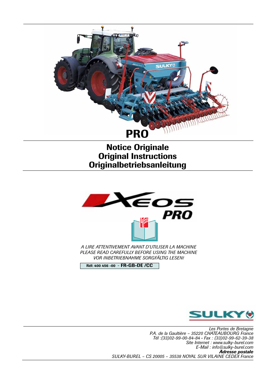Sulky Xeos Pro User Manual | 67 pages