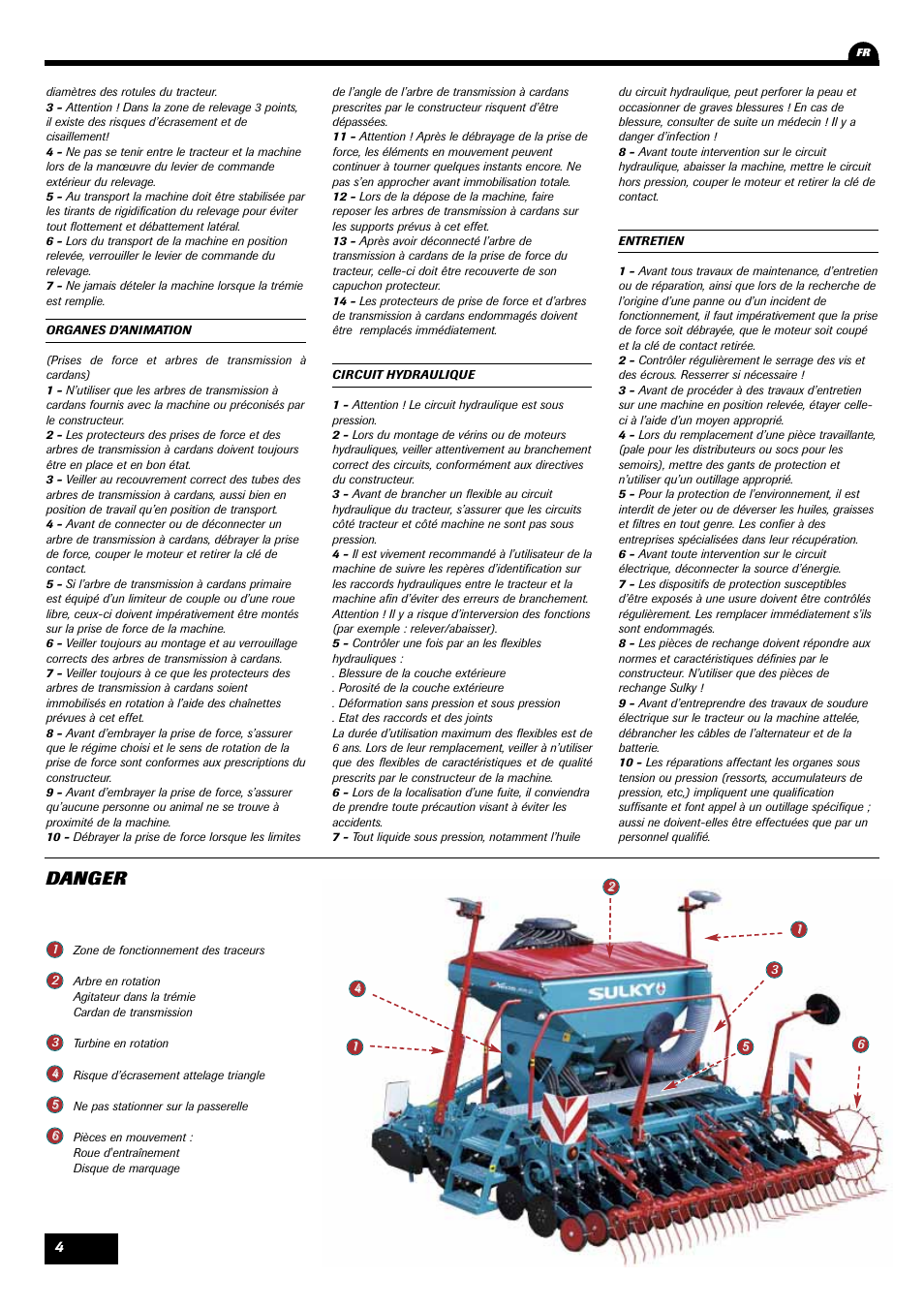 Danger | Sulky Xeos Pro User Manual | Page 6 / 67