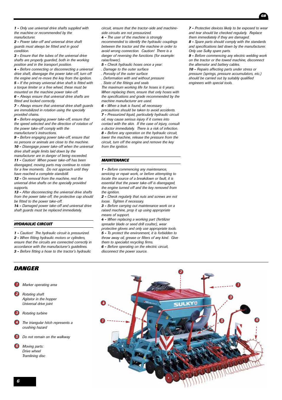Danger | Sulky Xeos Pro User Manual | Page 8 / 67