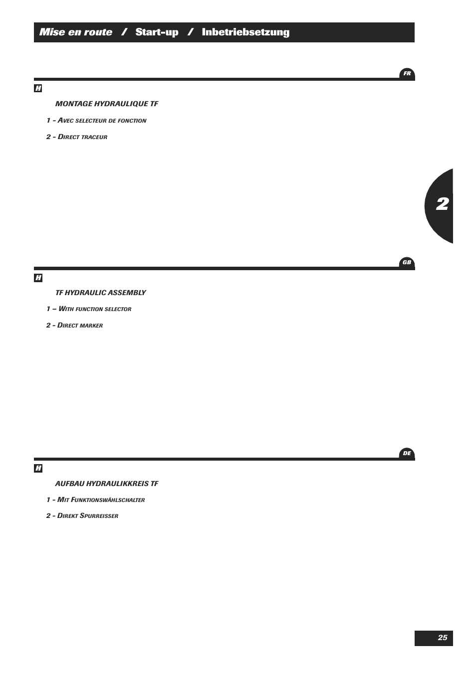 Mise en route / start-up / inbetriebsetzung | Sulky XEOS TF User Manual | Page 27 / 91