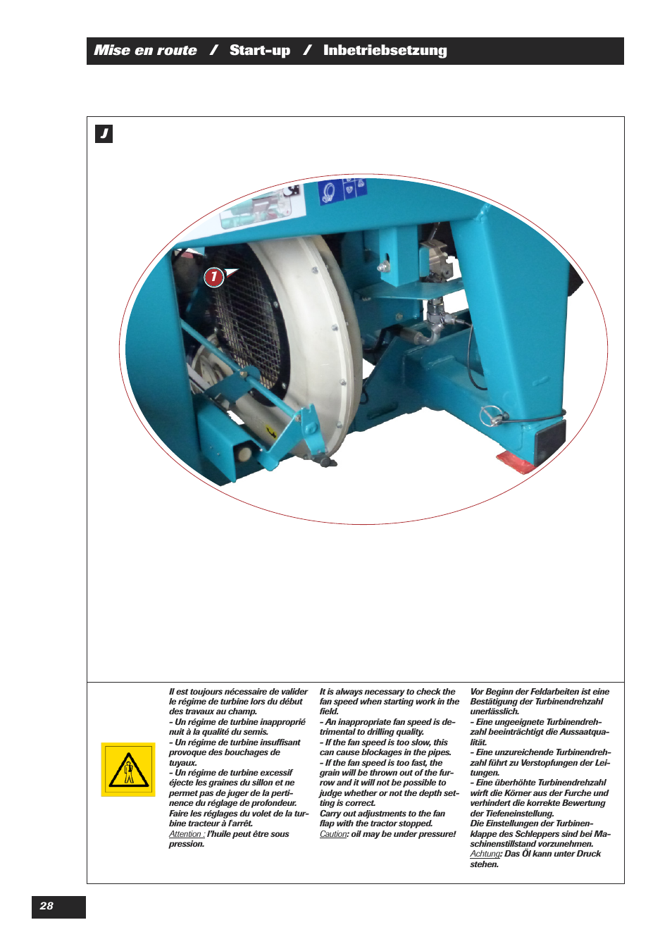 Mise en route / start-up / inbetriebsetzung | Sulky XEOS TF User Manual | Page 30 / 91