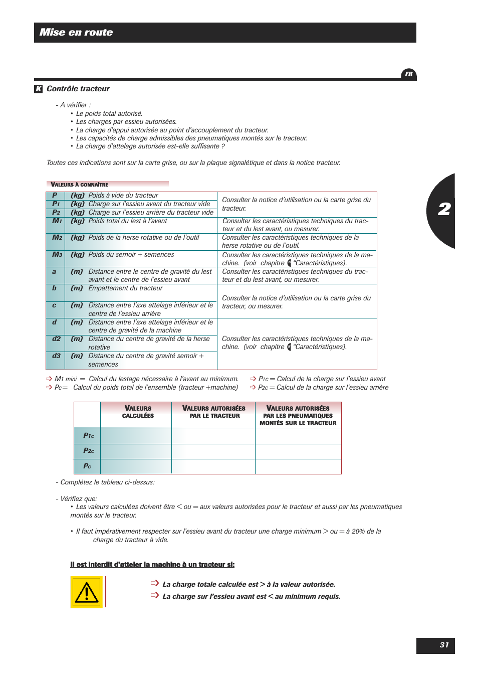 Mise en route | Sulky XEOS TF User Manual | Page 33 / 91