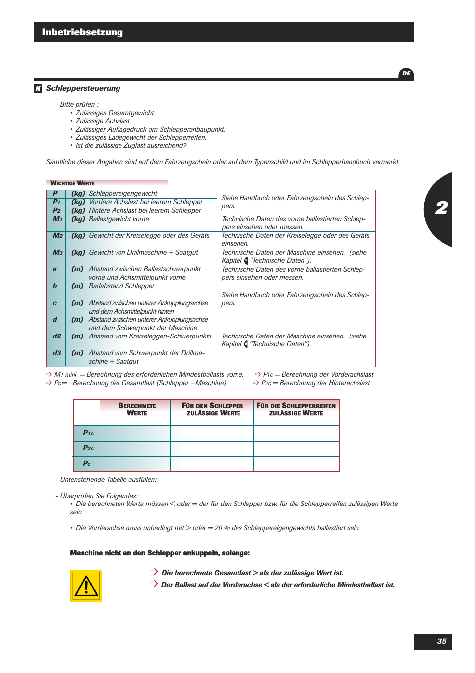 Inbetriebsetzung | Sulky XEOS TF User Manual | Page 37 / 91