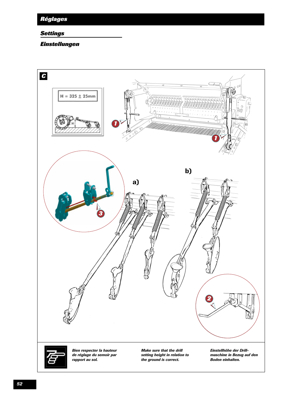 B) a) | Sulky Optiline MP User Manual | Page 54 / 117