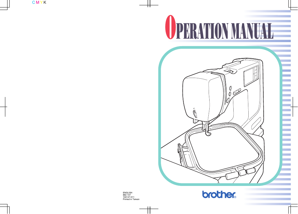 Peration manual | Brother PE 400D User Manual | Page 112 / 112