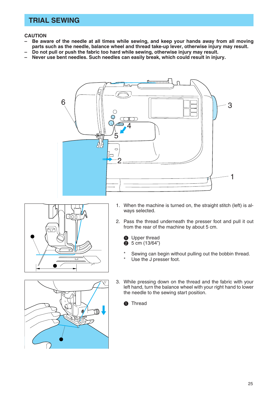 Trial sewing | Brother PE 400D User Manual | Page 28 / 112