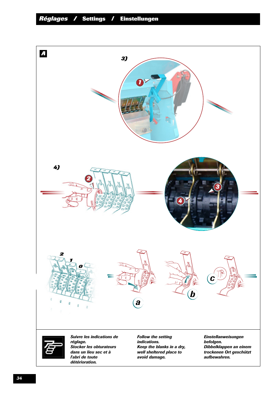 Ab c | Sulky Optiline Pro User Manual | Page 36 / 103