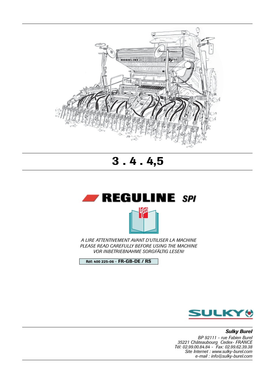 Sulky Reguline SPI User Manual | 111 pages