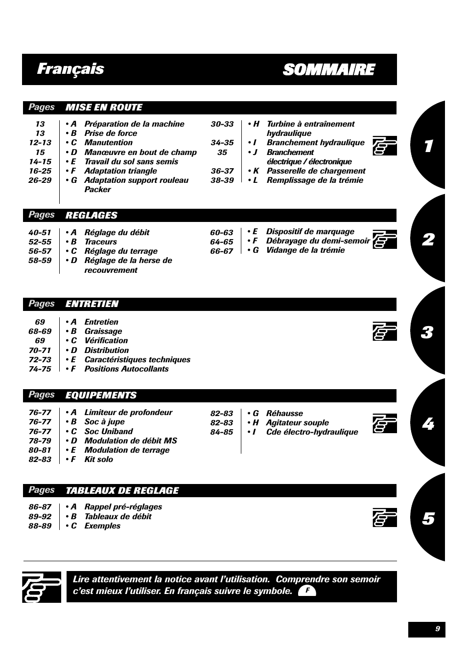 Sso om mm ma aiir re e français | Sulky SPI Regul-line User Manual | Page 11 / 94