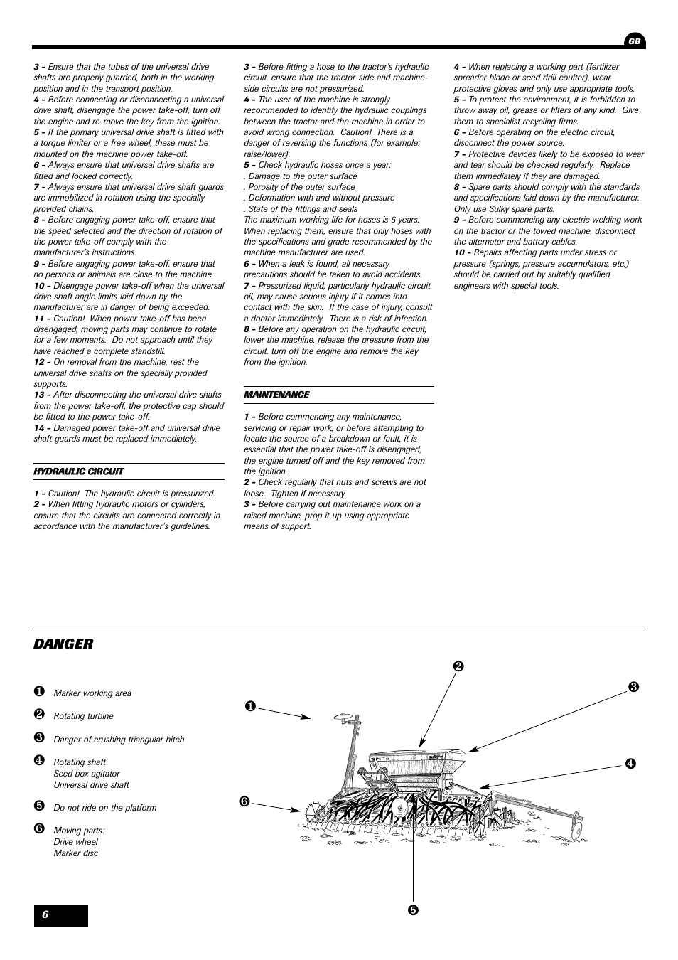 Danger | Sulky SPI Regul-line User Manual | Page 8 / 94