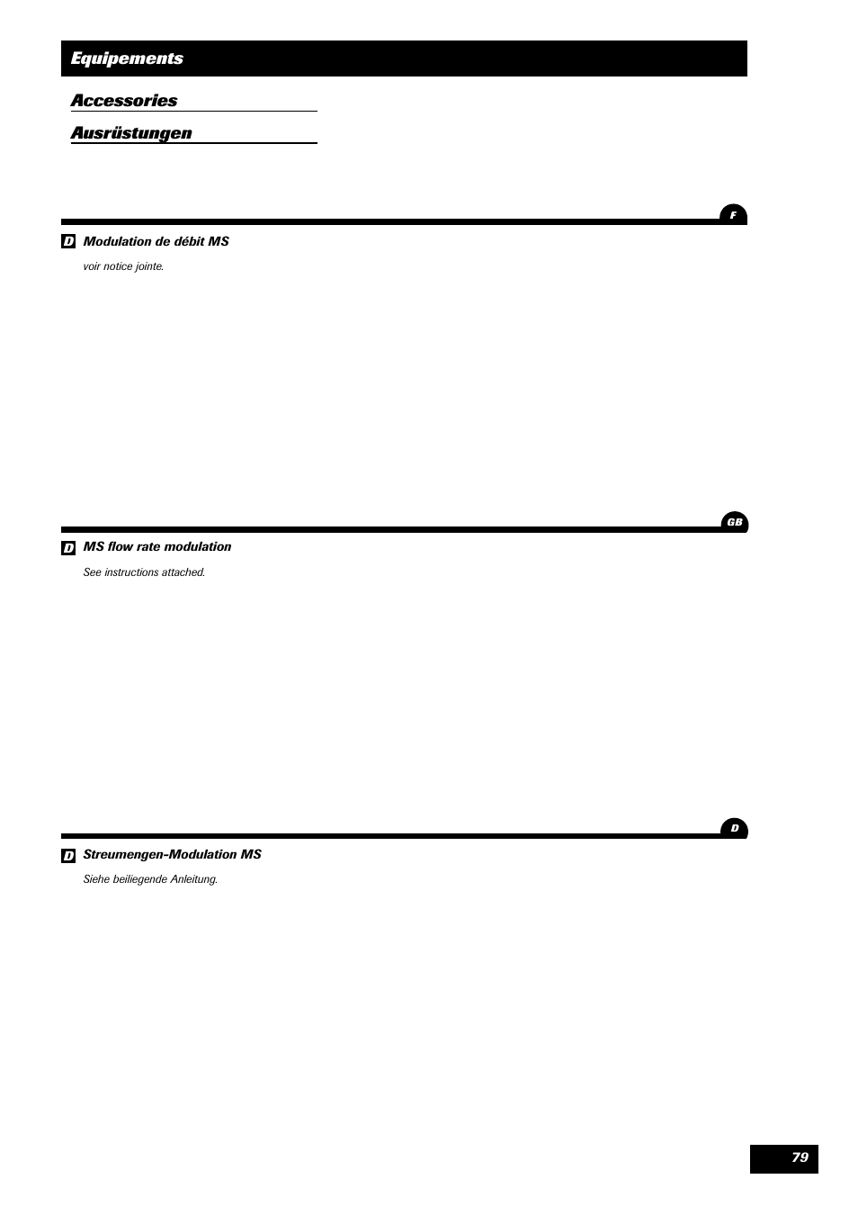 Equipements accessories ausrüstungen | Sulky SPI Regul-line User Manual | Page 81 / 94