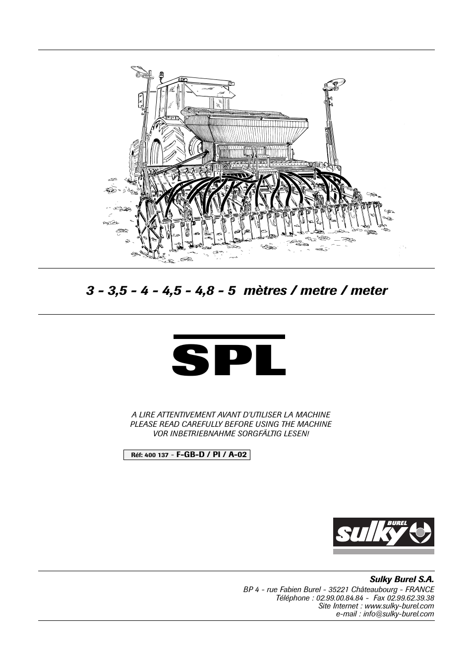 Sulky SPL User Manual | 98 pages