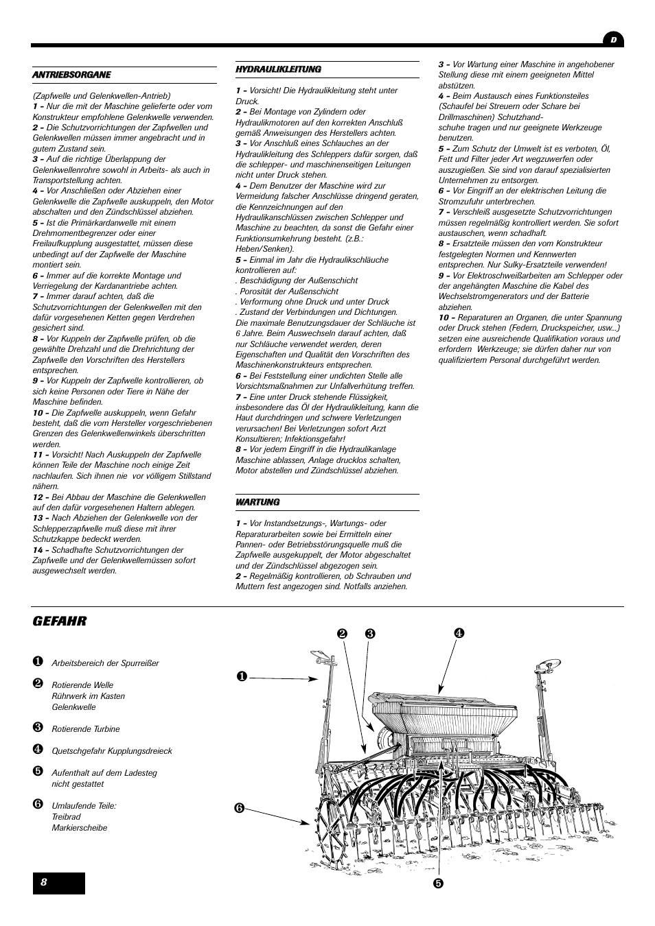 Gefahr | Sulky SPL User Manual | Page 10 / 98