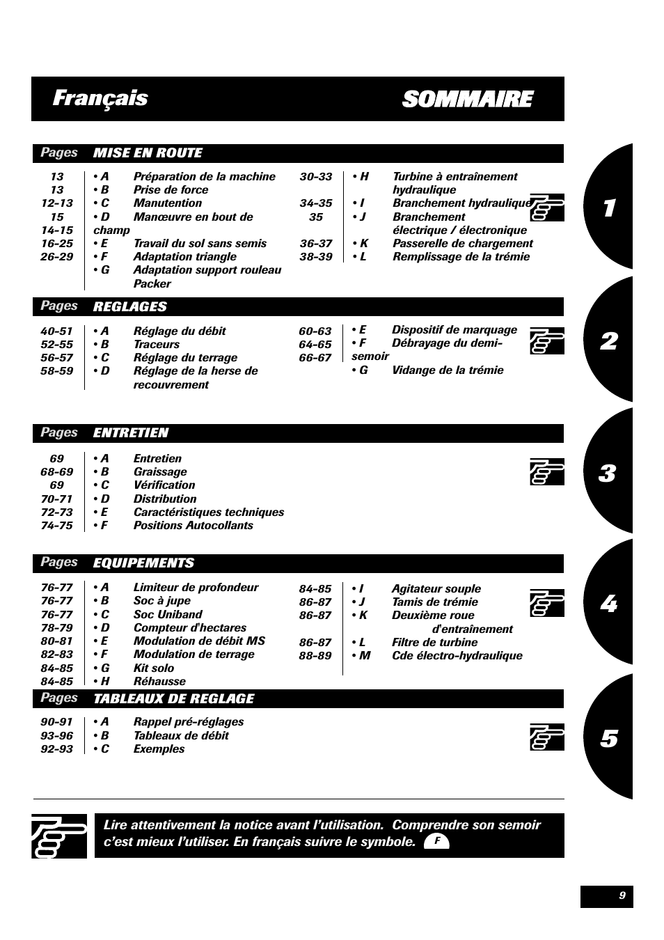 Sso om mm ma aiir re e français | Sulky SPL User Manual | Page 11 / 98