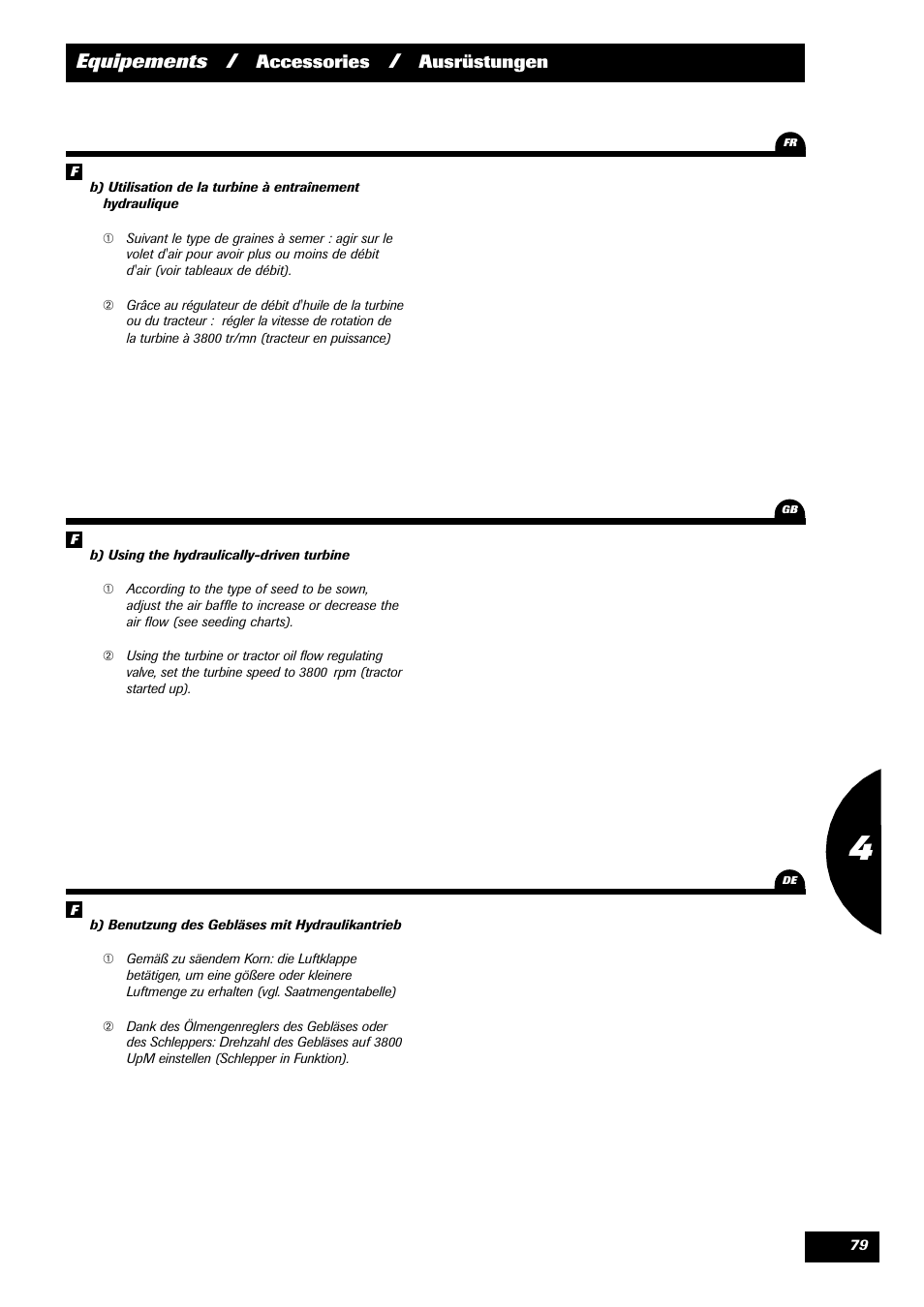 Equipements, Accessories, Ausrüstungen | Sulky Reguline Solo User Manual | Page 81 / 111